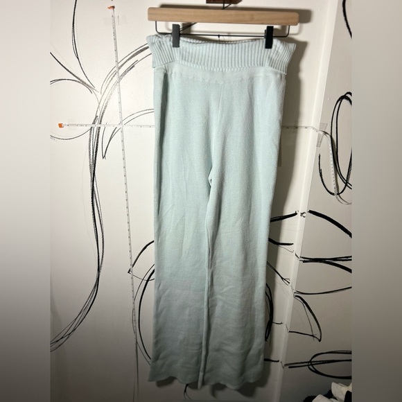 NEW Moon & Madison Graphic Sweater Set, Light Blue, Wide Leg, Going Offline, Med - Picture 6 of 12